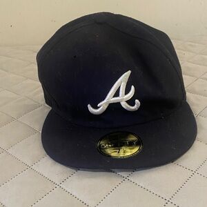 Atlanta Braves New Era 59FIFTY Fitted Hat - Navy - Size 7 1/2